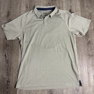 Rhone Delta Pique Polo Shirt Mens M Sage Green Performance Golf Stretch 101346